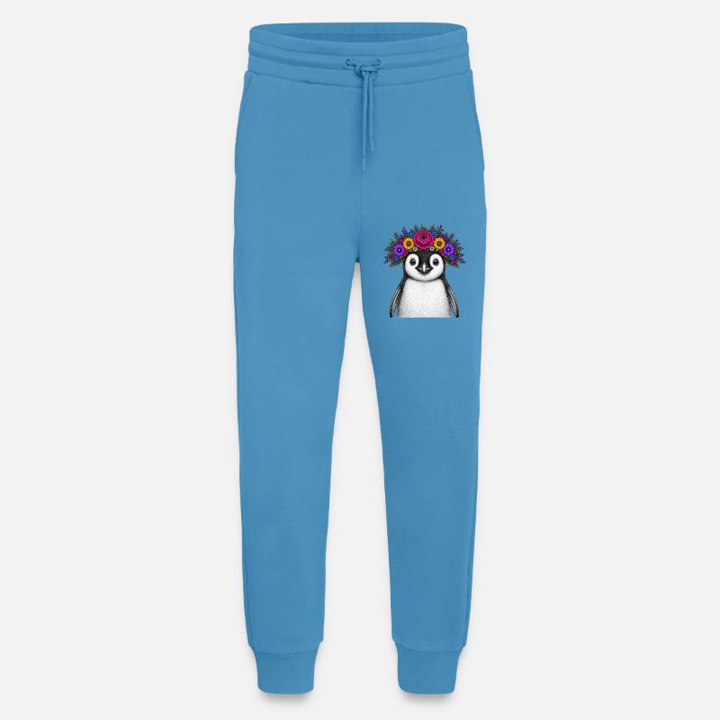 Pinguin mit Blumenkrone - Jogginghose - made by SPREAD -  Sol Blue