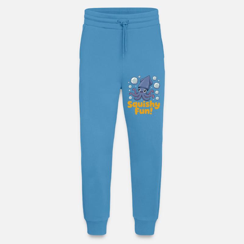 Squishy Fun Squid Illustration - Jogging Pants - made by SPREAD  -  Sol Blue