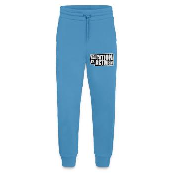 L’éducation est activisme Bildung Aktivismus Déclaration - Pantalon de jogging bio décontracté fabriqué en UE -  Sol Blue - Devant