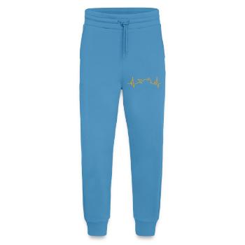 Motorcycle Heartbeat Gift Motorcyclist - Jogging Pants - made by SPREAD  -  Sol Blue - Front