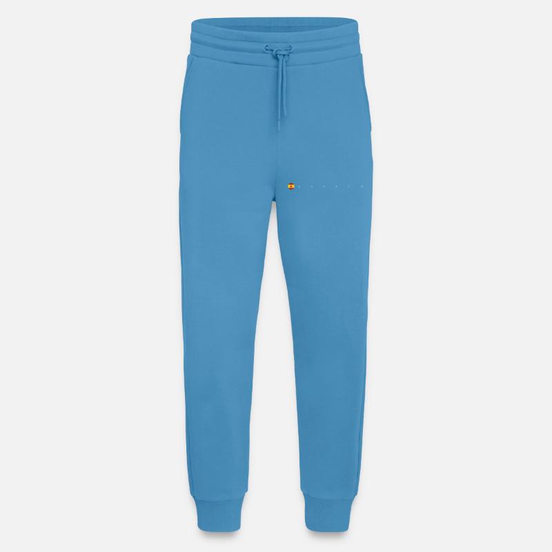 Emblème du drapeau de l’Espagne - Pantalon de jogging bio décontracté fabriqué en UE -  Sol Blue