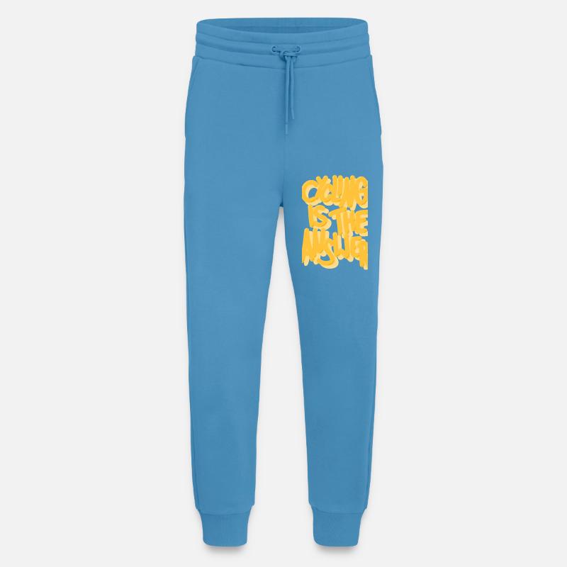 Cycling is the answer gelb - Jogginghose - made by SPREAD -  Sol Blue