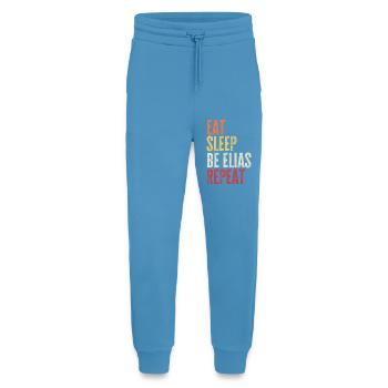Eat Sleep Be Elias Repeat Retro Name - Jogging Pants - made by SPREAD  -  Sol Blue - Front