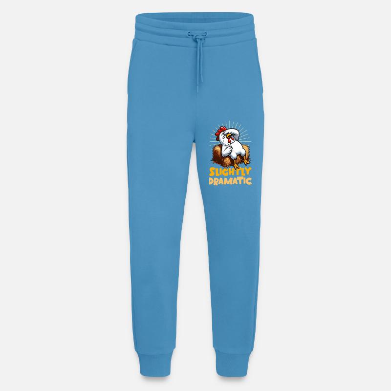 Slightly Dramatic – Huhn auf Heuballen - Jogginghose - made by SPREAD - Sol Blue