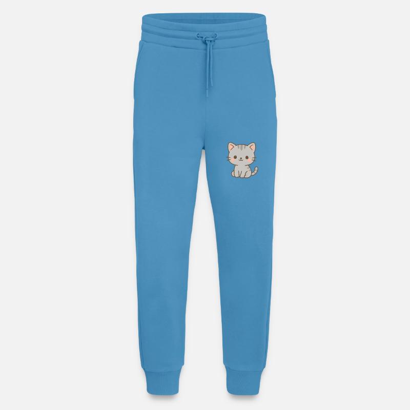 Cute Cat Electrical Pattern Design - Jogging Pants - made by SPREAD  -  Sol Blue