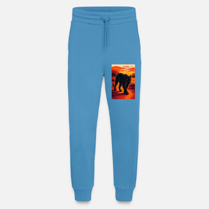 Sunset Black Jaguar Panther Illustration - Jogging Pants - made by SPREAD - Sol Blue