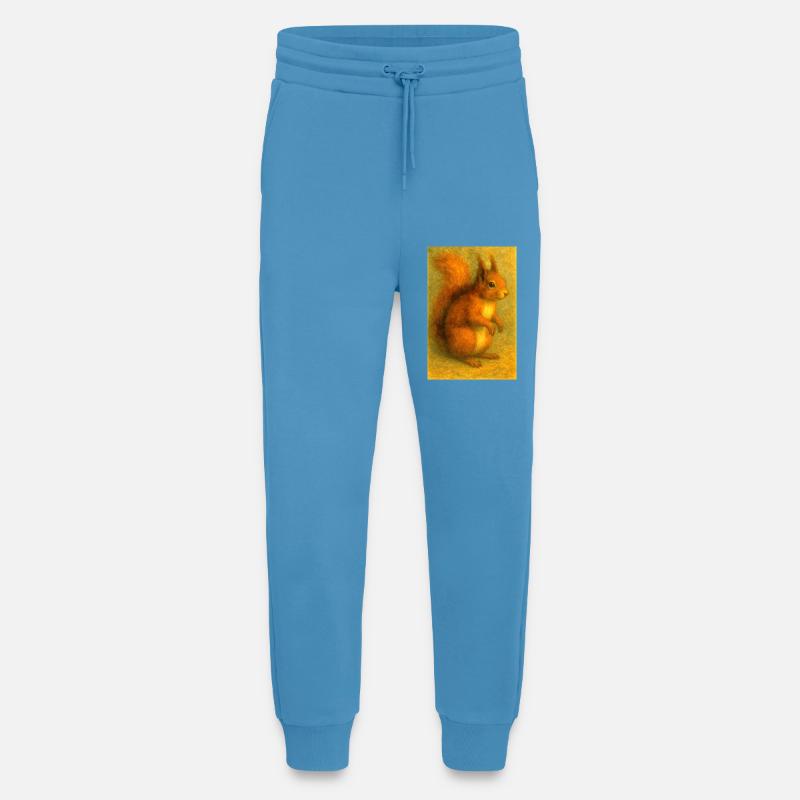 Rotes Eichhörnchen in klassischer Ölmalerei - Jogginghose - made by SPREAD -  Sol Blue