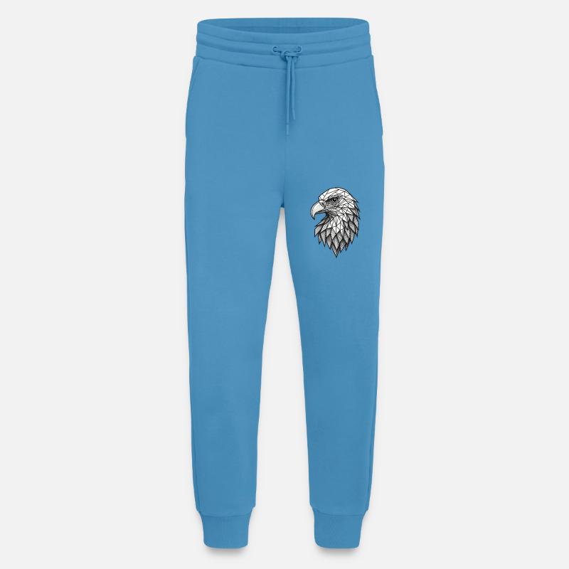 Geometric Eagle Head – Line Art - Jogging Pants - made by SPREAD  -  Sol Blue