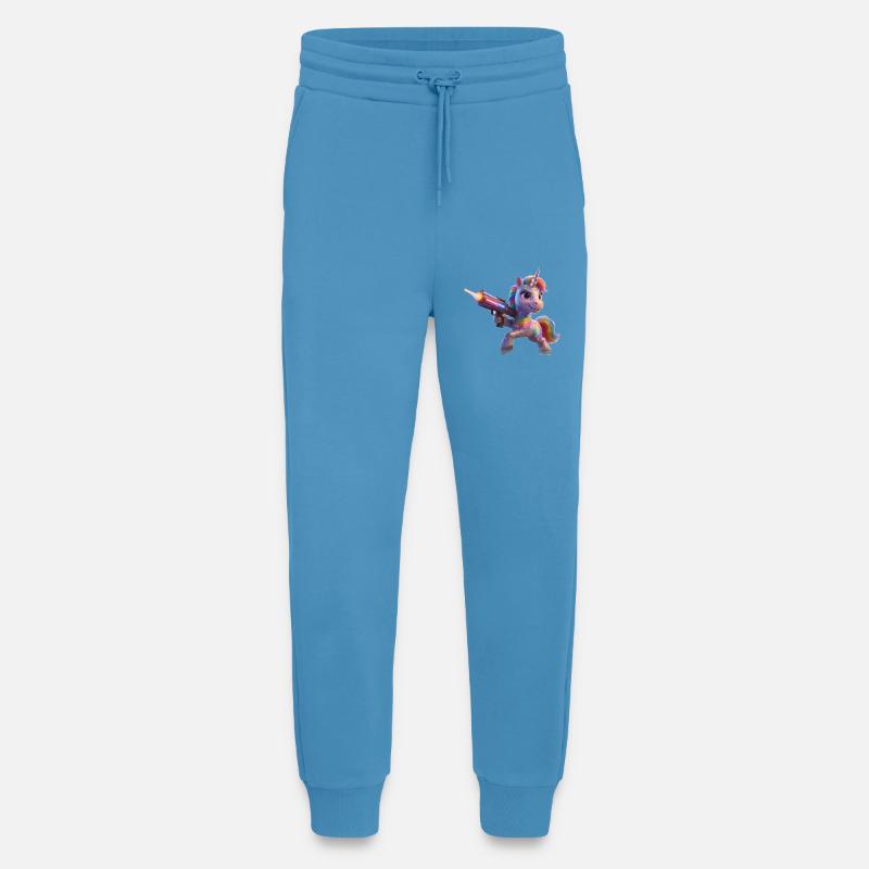 Rainbow Unicorn with Laser Gun - Jogging Pants - made by SPREAD  -  Sol Blue