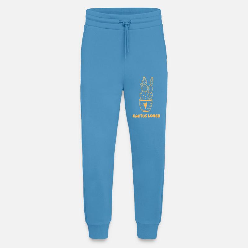 Diction de l’amoureux des cactus mignons - Pantalon de jogging bio décontracté fabriqué en UE - Sol Blue