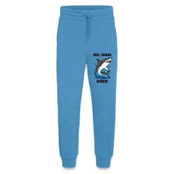Requin Bouledogue Shred Shark Mer Bull - Pantalon de jogging bio décontracté fabriqué en UE -  Sol Blue - Devant