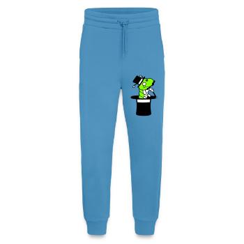 Caterpillar Sir Mr rich monocle top hat magician - Jogging Pants - made by SPREAD  -  Sol Blue - Front