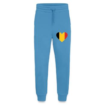 Yellow and red tricolor heart - Jogging Pants - made by SPREAD  -  Sol Blue - Front