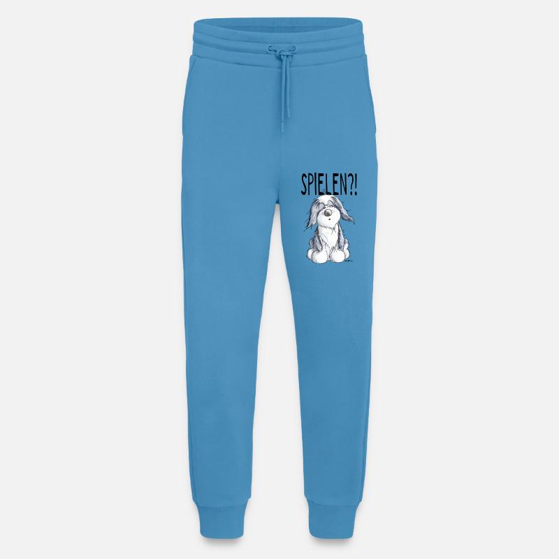 Verspielter Bearded Collie - Hund - Geschenk - Jogginghose - made by SPREAD -  Sol Blue