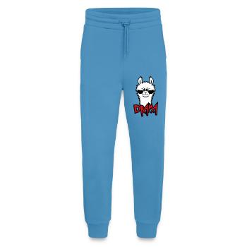 Lama Cool Lunettes de soleil en colère Furry Sour Alpaga - Pantalon de jogging bio décontracté fabriqué en UE -  Sol Blue - Devant