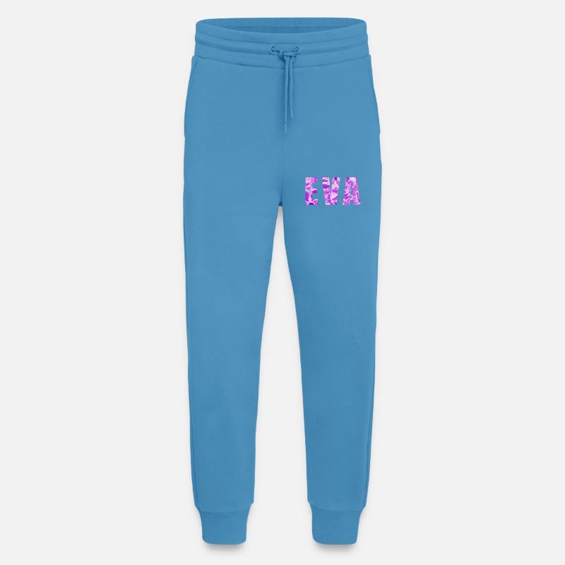 V violet vortex design abstrait - Pantalon de jogging bio décontracté fabriqué en UE -  Sol Blue