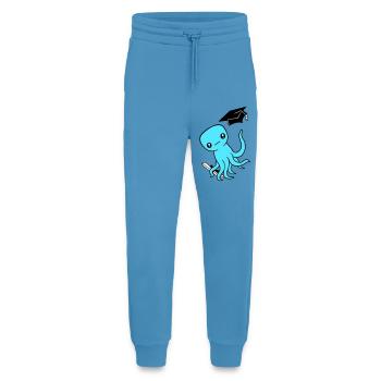 Octopus High School Graduation Passed College - Pantalon de jogging bio décontracté fabriqué en UE -  Sol Blue - Devant