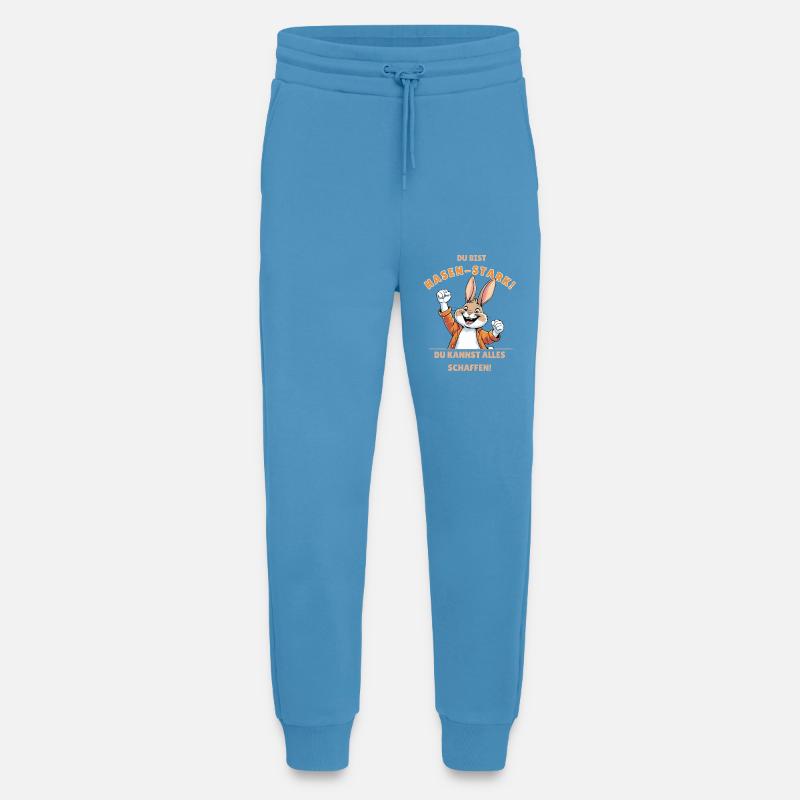 Hasen-Stark Kraftspruch Design - Jogginghose - made by SPREAD -  Sol Blue