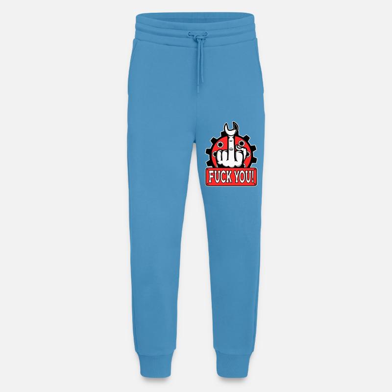 Provokantes Mittelfinger Statement - Jogginghose - made by SPREAD -  Sol Blue