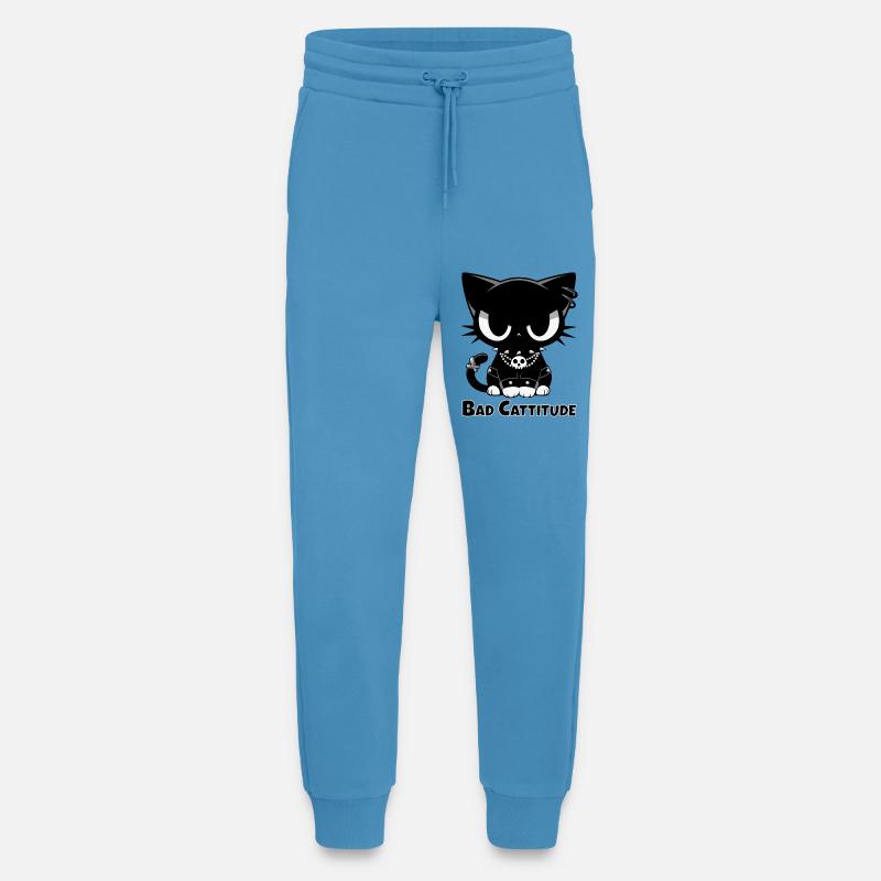 Bad Cattitude Goth Cat with Attitude - Jogging Pants - made by SPREAD  -  Sol Blue