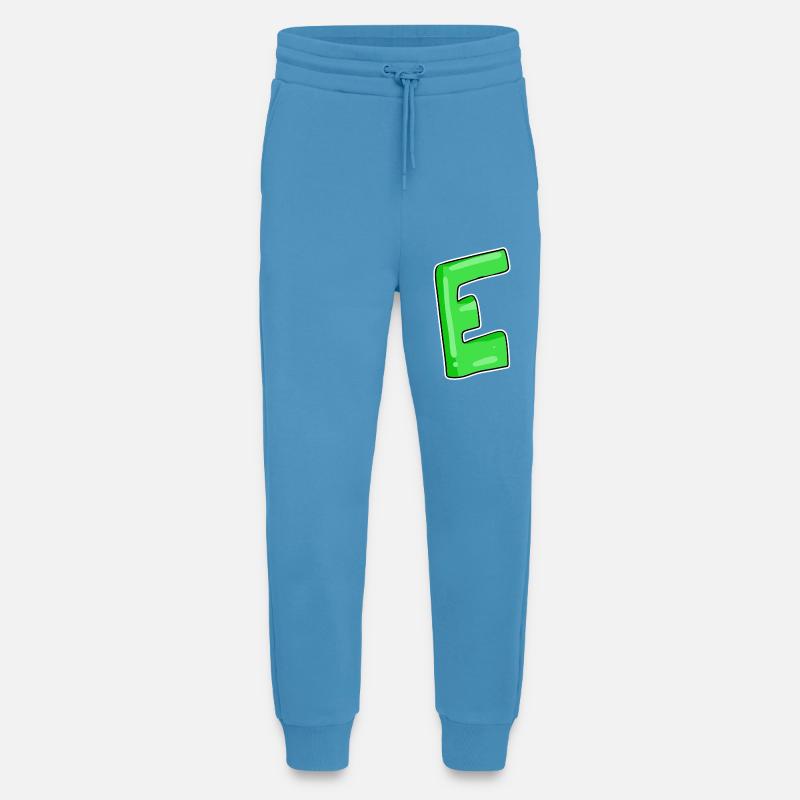 Letter E Initial point - Jogging Pants - made by SPREAD  -  Sol Blue