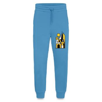 Abstract Cityscape in Yellow Black - Jogging Pants - made by SPREAD  -  Sol Blue - Front