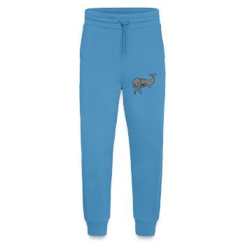 Octopus Whale 2 Fighting Deep Sea Monster Sea Monster - Jogging Pants - made by SPREAD  -  Sol Blue - Front