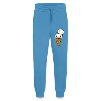 Vögel Eis Waffel Waffeleis Kugeln Eiscreme Eistüte - Jogginghose - made by SPREAD -  Sol Blue - Vorne