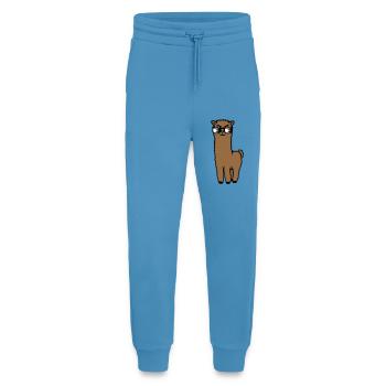 Alpaga Lama Lunettes de Soleil Smart Drôle Cool Animal - Pantalon de jogging bio décontracté fabriqué en UE -  Sol Blue - Devant