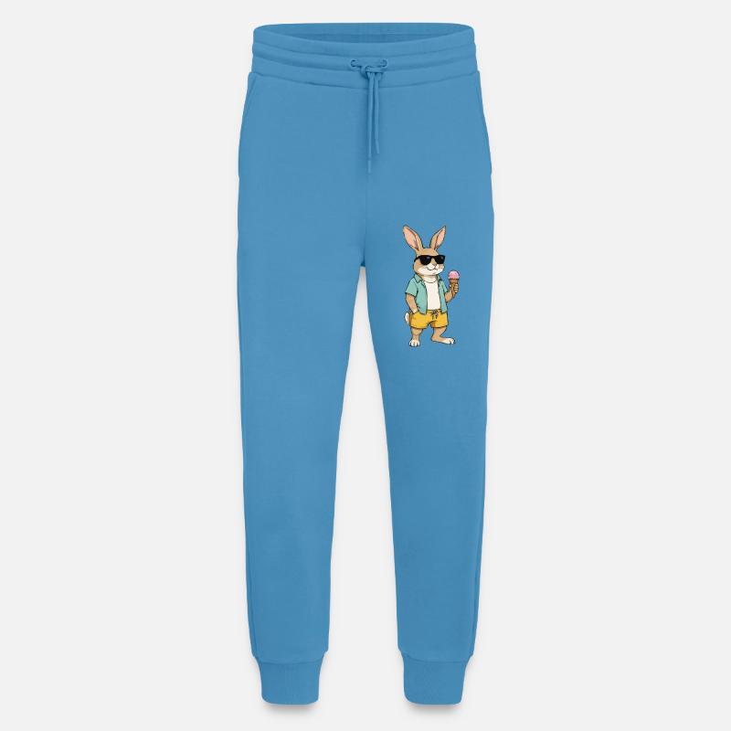 Sonnen Hase mit Eis am Strand - Jogginghose - made by SPREAD -  Sol Blue