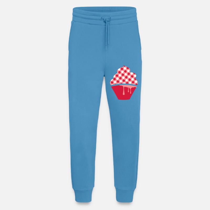 Stylized cupcake with check topping - Jogging Pants - made by SPREAD  -  Sol Blue
