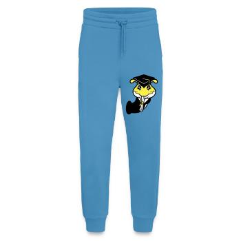 Loch Raupe Schulabschluss Abitur bestanden College - Jogginghose - made by SPREAD -  Sol Blue - Vorne