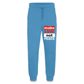 make love not peace - Jogging Pants - made by SPREAD  -  Sol Blue - Front