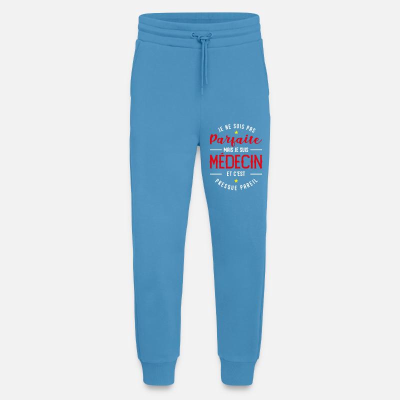 medecin_parfaite_cadeau_maman_mdecin - Pantalon de jogging bio décontracté fabriqué en UE - Sol Blue