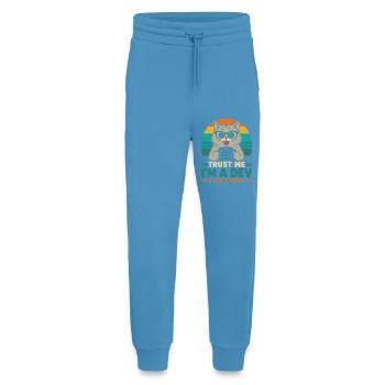 Trust Me I'm a Dev – Programmer Cat - Jogging Pants - made by SPREAD  -  Sol Blue - Front