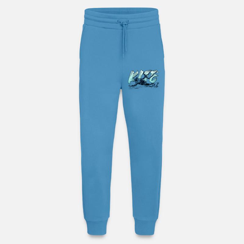KITE surf kitesurf kitesurf kitesurf - Pantalon de jogging bio décontracté fabriqué en UE - Sol Blue