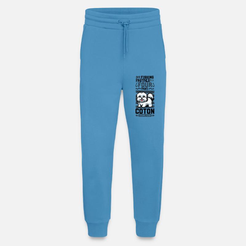 Fishing and Coton de Tulear - Jogging Pants - made by SPREAD  -  Sol Blue