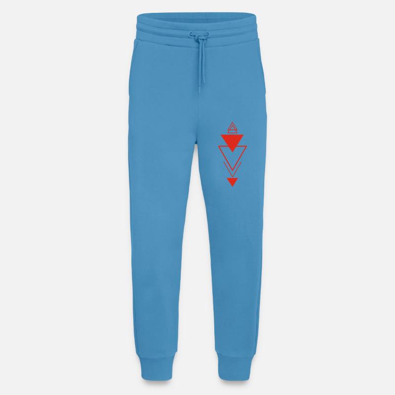 Triangular symbol (red) - Jogging Pants - made by SPREAD  -  Sol Blue