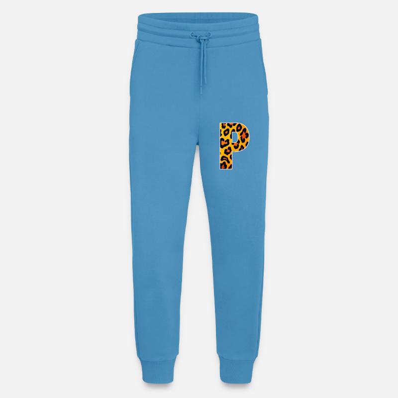 Leopard_Buchstabenmuster_ _P - Jogging Pants - made by SPREAD  -  Sol Blue
