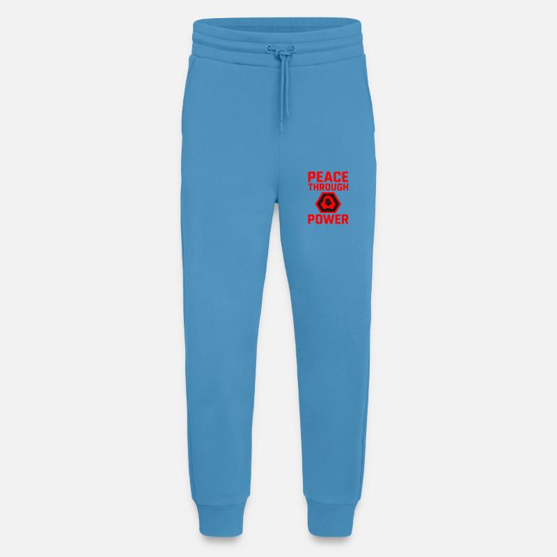 Frieden durch Macht - Jogginghose - made by SPREAD -  Sol Blue