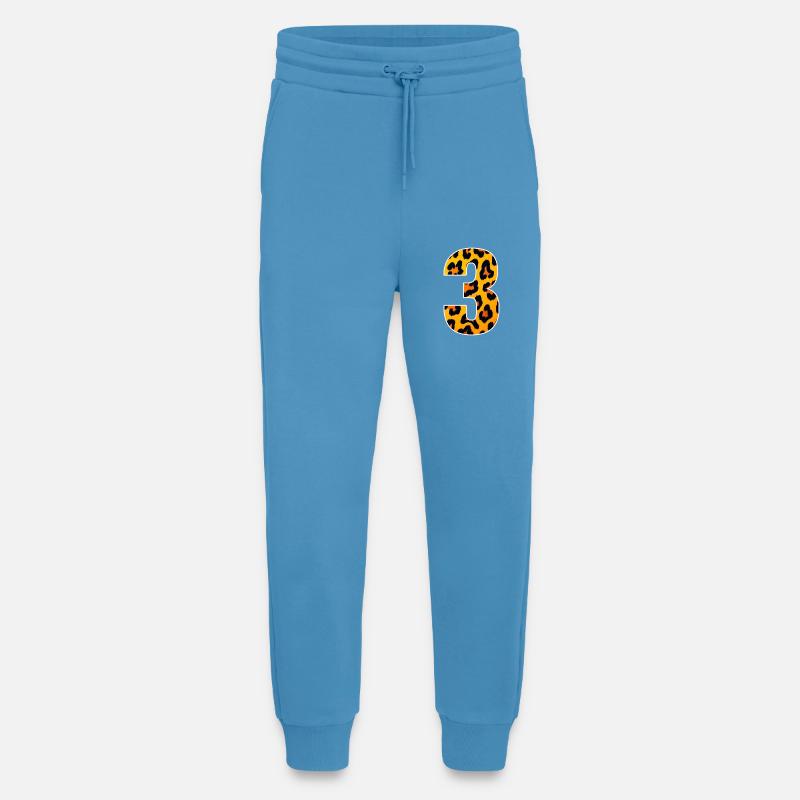 Leopard 3 Zahl Muster - Jogginghose - made by SPREAD -  Sol Blue