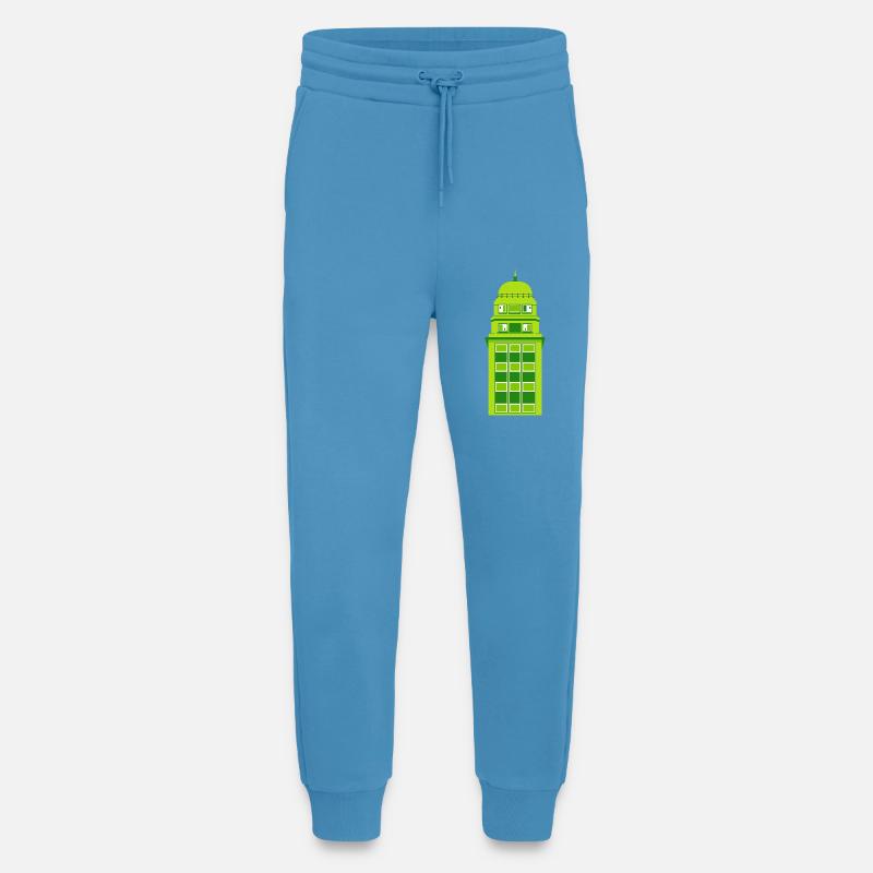 Retro Green Tower Clock - Jogging Pants - made by SPREAD  -  Sol Blue