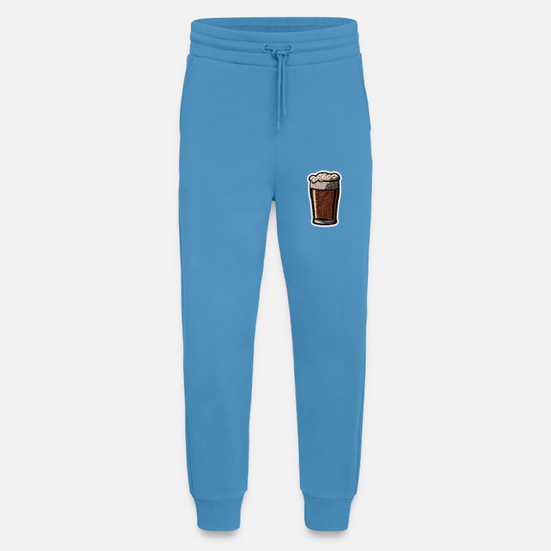 Bierglas Patch Stickerei - Jogginghose - made by SPREAD -  Sol Blue