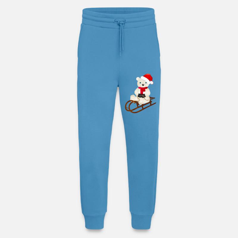 enchanting polar bear while sledging - Jogging Pants - made by SPREAD  -  Sol Blue
