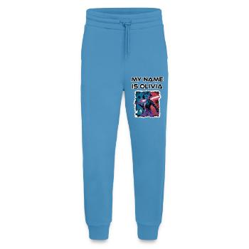 My name is Olivia 2026 - Jogging Pants - made by SPREAD  -  Sol Blue - Front
