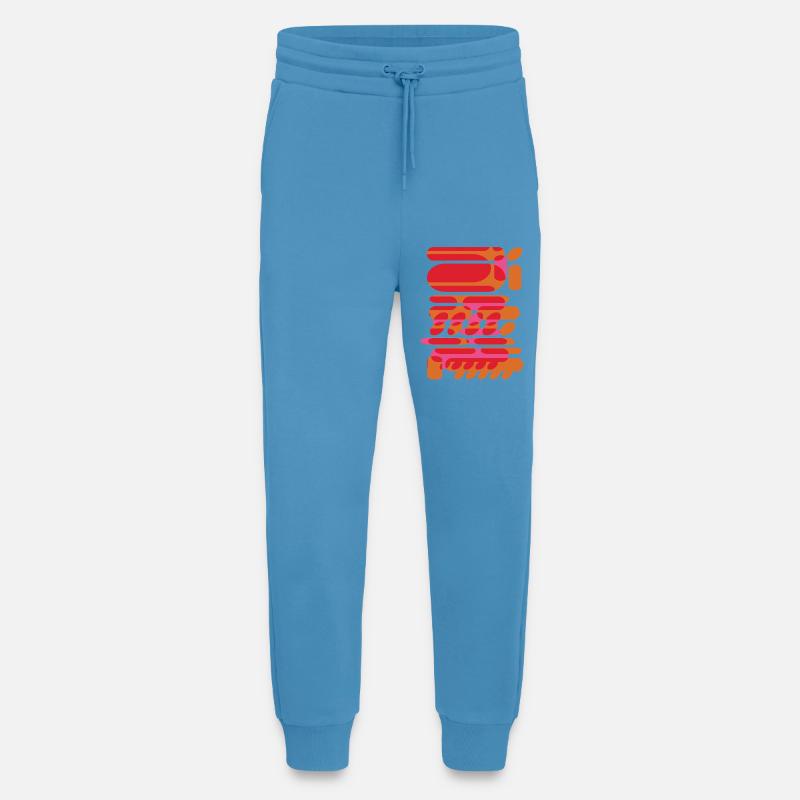 Abstract graphic shapes in techno design - Jogging Pants - made by SPREAD  -  Sol Blue