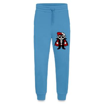Cool vampire cartoon with sunglasses and cap - Jogging Pants - made by SPREAD  -  Sol Blue - Front