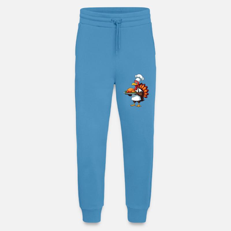 Cuisinier de dinde de Thanksgiving Thanksgiving - Pantalon de jogging bio décontracté fabriqué en UE - Sol Blue