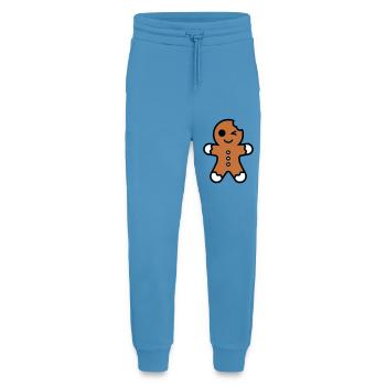 Funny bitten gingerbread man christmas - Jogging Pants - made by SPREAD  -  Sol Blue - Front
