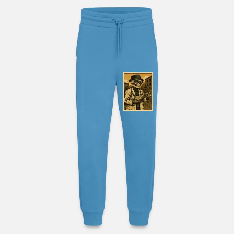 Retro skeleton doctor with book - Jogging Pants - made by SPREAD  -  Sol Blue